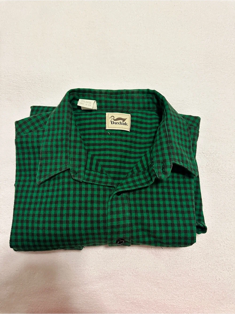 Duxbak green plaid